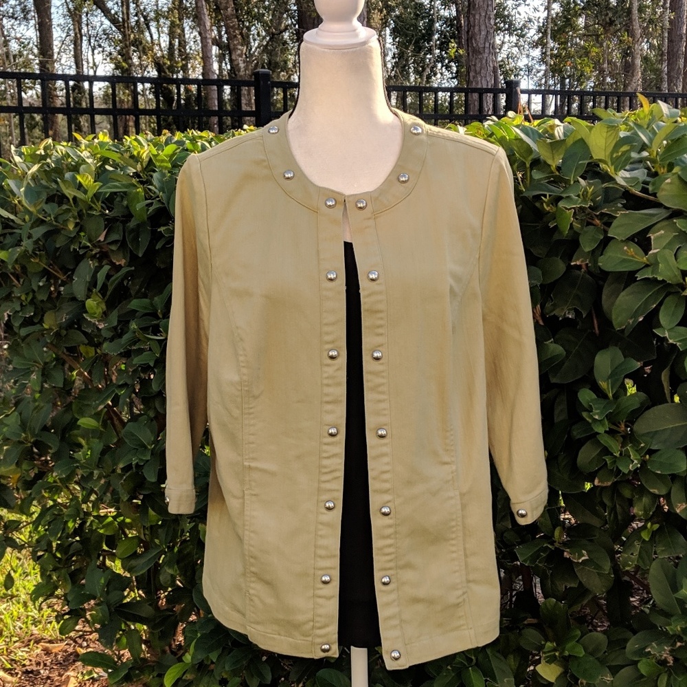 Green denim jacket- Sale!